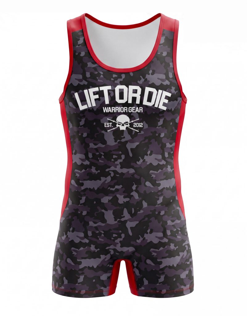 singlet powerlifting camo - warrior gear - lift or die - powerlifting singlet - camouflage