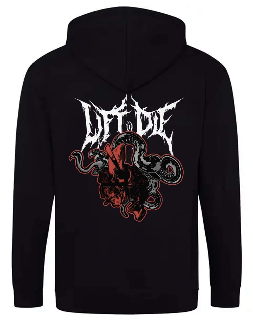 Bluza kulturystyczna death metal powerlifting warrior gear lift or die