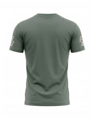 Vue du dos du t-shirt tactical vert de musculation et strongman Lift or Die - Warrior Gear