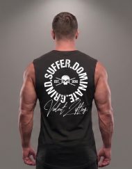 t-shirt sans manche powerlifting grind suffer dominate - t-shirt musculation