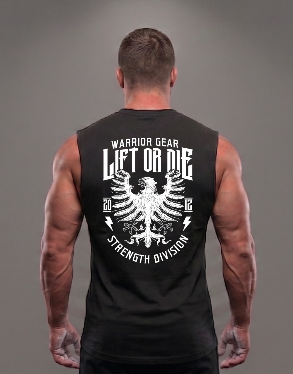 sleeveless bodybuilding t-shirt powerlifting strongman strength division - warrior gear