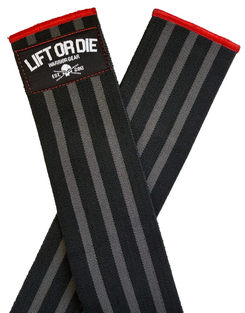 white gorilla knee wraps 2.5 meters extra stiff - warrior gear - best powerlifting knee wraps - quad dominant