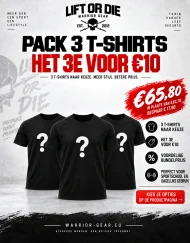 pack 3 t-shirts warrior gear - bodybuilding - strongman - powerlifting