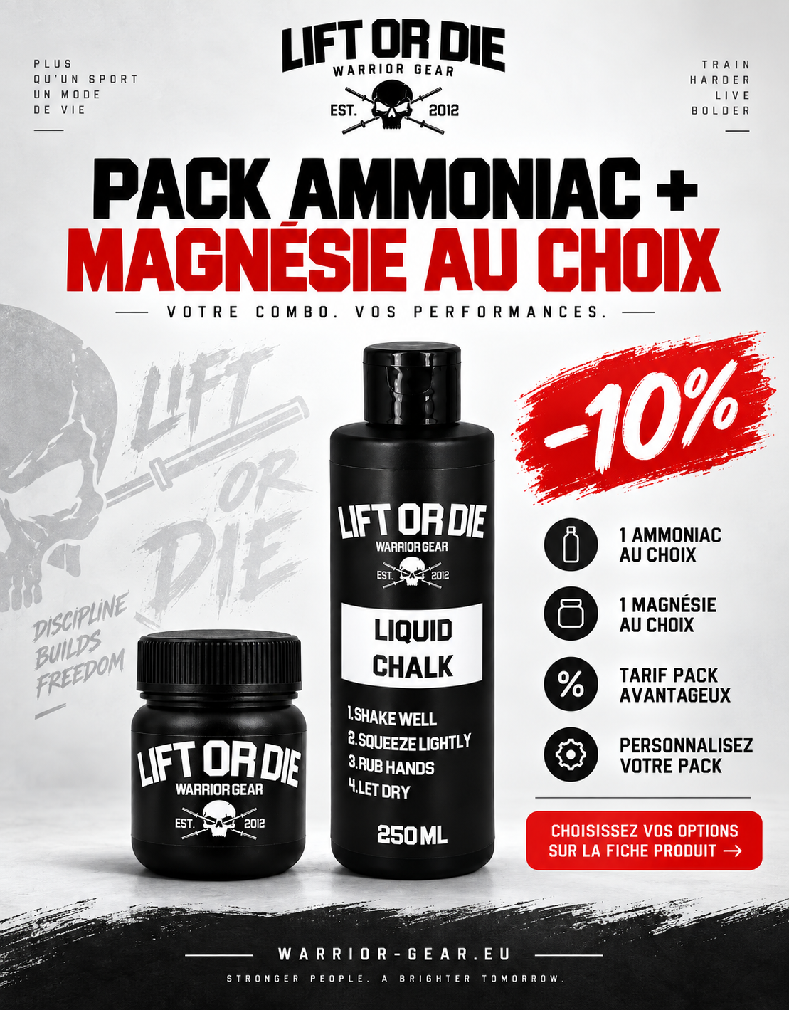 pack ammoniac magnesie warrior gear