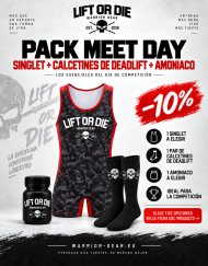 WARRIOR GEAR PARA EL DÍA DE LA COMPETICIÓN: mochila sin mangas, deadlift calcetín de amoníaco