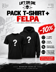 felpa con cappuccio e t-shirt warrior gear