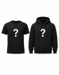Pack T-shirt + Hoodie Warrior Gear avec un t-shirt noir et un hoodie noir Ă personnaliser