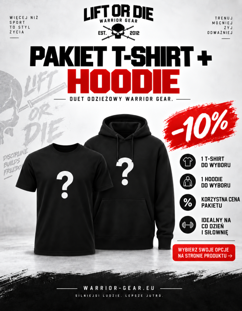Pakiet koszulek z kapturem warrior gear